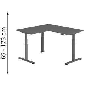 Schreibtisch Hammerbacher XDSMW, graphit / graphit
