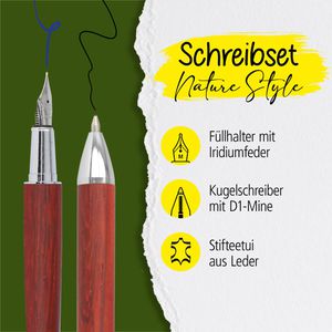 Produktbild für Schreibset Online Nature Style Rosewood 31177, 2-teilig