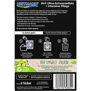 Produktbild für Textilfarbe Heitmann 2in1 Färbetücher, Ultra-Schwarz