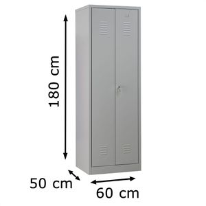Produktbild für Spind G-Office WRC/2.1860.V2, Doppelspind, lichtgrau