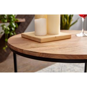 Produktbild für Couchtisch Wohnling WL6.368, aus Massivholz, akazie