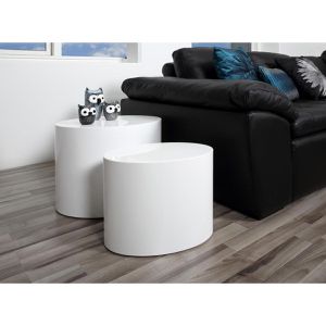 Produktbild für Couchtisch AC-Design Mice, aus Holz, hochglanz weiß