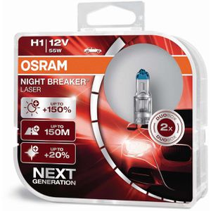 Produktbild für Auto-Lampe OSRAM Night Breaker Laser, 3400 Kelvin, H1