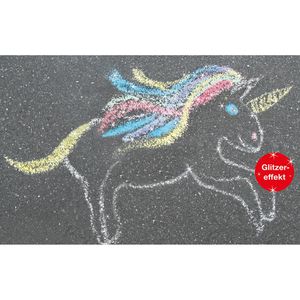 Produktbild für Kreide Eberhard-Faber Glitzer Einhorn, 6 Stück