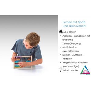 Produktbild für Rechenschieber Wissner RE-Wood, 100 Perlen