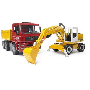 Baustellenfahrzeug bruder MAN TGA Kipp-LKW