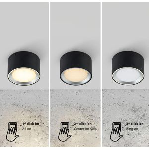 Produktbild für Deckenleuchte Nordlux Fallon, schwarz, LED