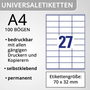 Produktbild für Universaletiketten Zweckform 3479, weiß