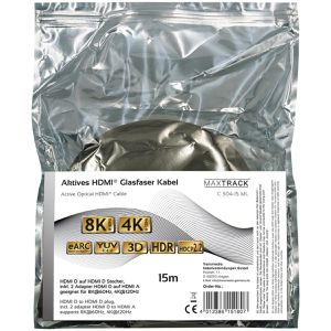 Produktbild für HDMI-Kabel Maxtrack C504-15ML HDMI 2.1, vergoldete Stecker