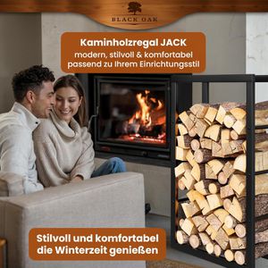 Produktbild für Kaminholzregal Black-Oak Jack, schwarz