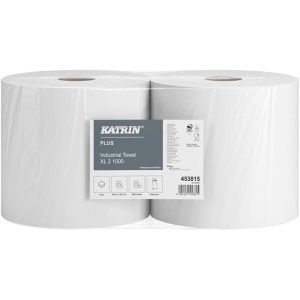 Produktbild für Putztuchrolle Katrin Plus XL 2, 453815, aus Zellstoff, weiß