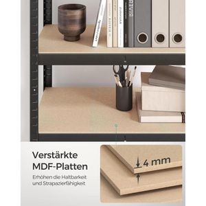 Produktbild für Schwerlastregal Songmics 4 Holzböden