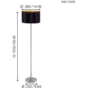 Produktbild für Stehlampe Eglo Maserlo, silber, 151 cm