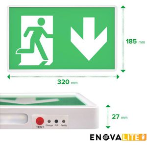 Produktbild für Notbeleuchtung Enovalite ELED200100 Fluchtwegleuchte LED, Akku