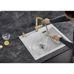 Produktbild für Küchenarmatur BLANCO LINUS-S, satin gold