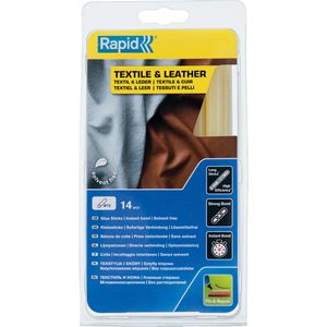 Rapid Heißklebesticks Textil und Leder, gelb, Ø 12mm, Länge 190mm, 14 Sticks