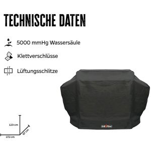 Produktbild für Grillabdeckung Grillfürst 17-077, aus Gewebematerial, schwarz