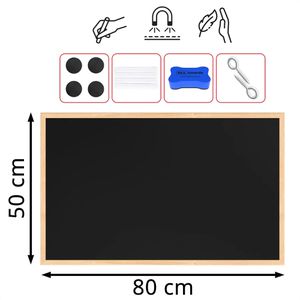 Produktbild für Kreidetafel ALLboards TM85BKB, schwarz, magnetisch