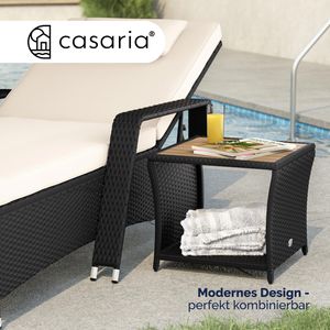 Produktbild für Beistelltisch CASARIA 109946, braun / schwarz, Holz / Metall