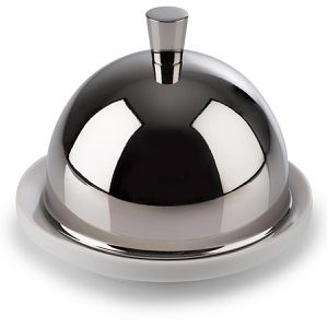 Butterdose APS 15921, aus Porzellan / Edelstahl