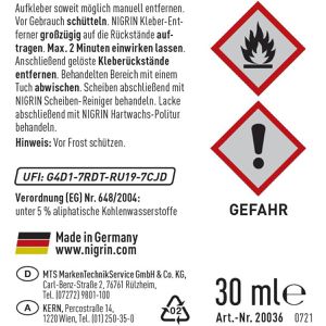 Produktbild für Etikettenlöser Nigrin Vignetten- &amp; Kleberentferner