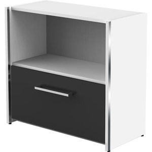 Produktbild für Kombischrank Kerkmann Aveto, anthrazit / weiß