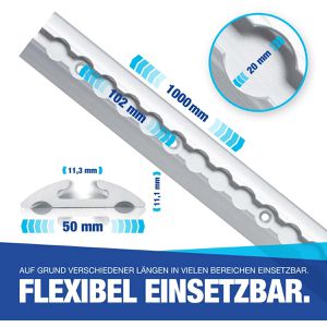 Produktbild für Airlineschiene NTG Standard, zum Kleben &amp; Schrauben