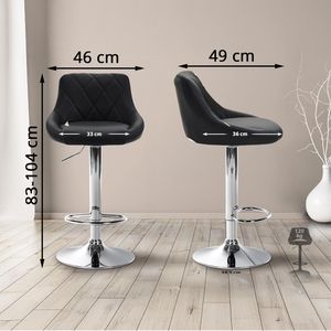 Produktbild für Barhocker CLP Lazio 102287601, drehbar mit Lehne