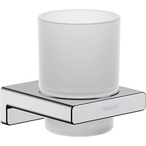 Produktbild für Zahnputzbecher hansgrohe AddStoris 41749000, satiniertes Glas