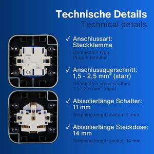 Produktbild für Steckdose REV-Ritter AquaStorm, IP55, Aufputz