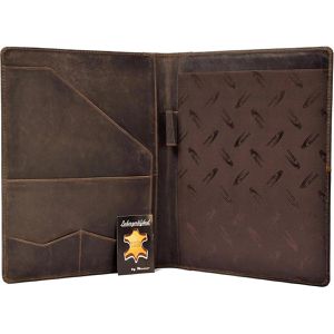 Schreibmappe Menzo MB58, marone, Echt Leder