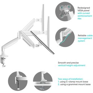 Produktbild für Monitorhalterung Onkron G100-W, VESA 75x75 &amp; 100x100 mm