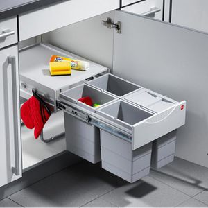 Produktbild für Einbaumülleimer Hailo AS Raumspar Tandem, 3643141