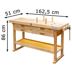Produktbild für Hobelbank Holzmann WB162L, aus Holz