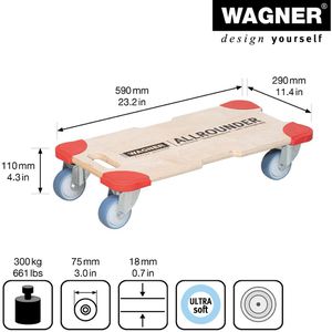 Produktbild für Möbelroller Wagner-System MM1335, TPE-Rollen