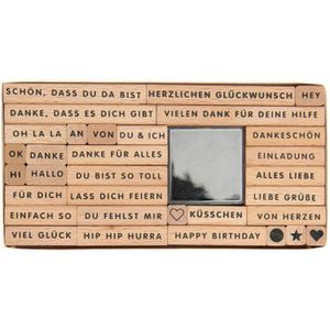 Produktbild für Motivstempel Rico-Design Paper Poetry Set Texte XL, aus Holz