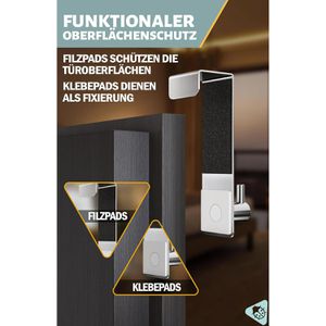 Produktbild für Türhaken 4smile für Außenseite, silber