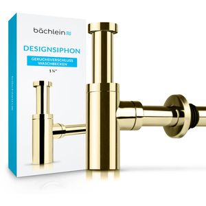Bächlein Siphon Design, 1 1/4 Zoll, für Waschbecken, gold