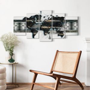 Produktbild für Wandbild Artgeist Weltkarte Metall