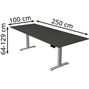 Produktbild für Schreibtisch Kerkmann Move 4, anthrazit / silber