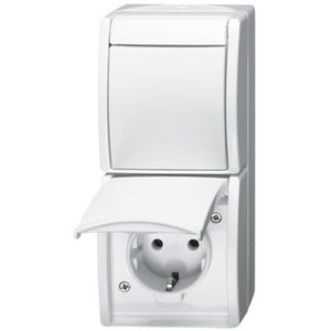 Steckdose Busch-Jaeger Ocean 2601/6/20 EW-54, IP44, Aufputz