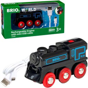 Spielzeugeisenbahn BRIO 33599 Schwarze Akku-Lok