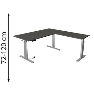 Schreibtisch Kerkmann Move 3 Tube anthrazit/silber