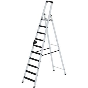 Stehleiter MUNK 41510, nivello-Leiterfüße, mit Plattform