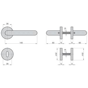 Produktbild für Drückergarnitur BASI 7306-2108
