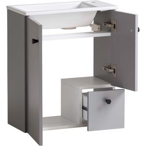 Produktbild für Waschtisch Schildmeyer Lugo, hängend, grau