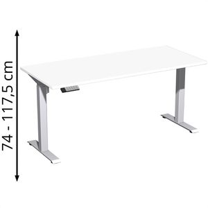 Schreibtisch Geramöbel Elevate Home, weiß / silber