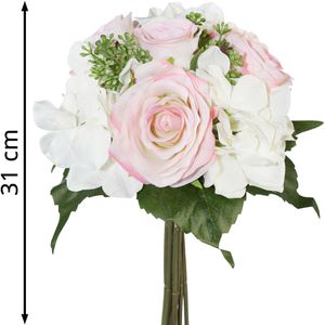 Produktbild für Kunstblume Creativ-green Rosen-Hortensienbouquet