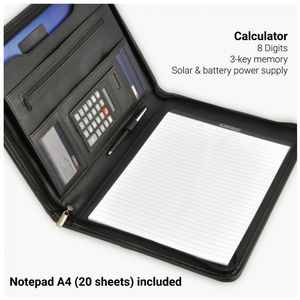 Produktbild für Schreibmappe DESQ 3685 Business Classy, schwarz, Kunstleder