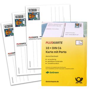 Produktbild für Postkarten DeutschePost Pluskarte, 114 x 162mm (C6)
